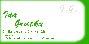 ida grutka business card